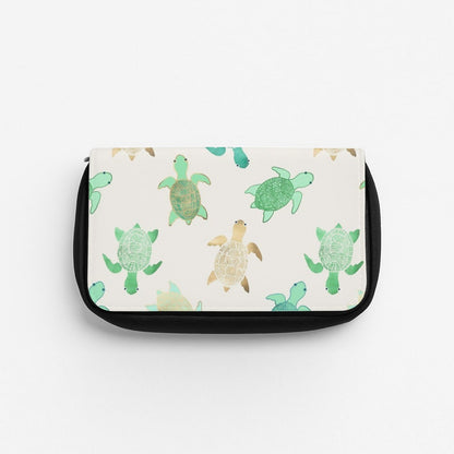Gilded Jade & Mint Turtles Pencil Case