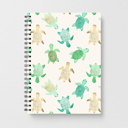 Gilded Jade & Mint Turtles Notebook - Fun Cases