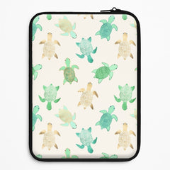 Gilded Jade & Mint Turtles Laptop Sleeve