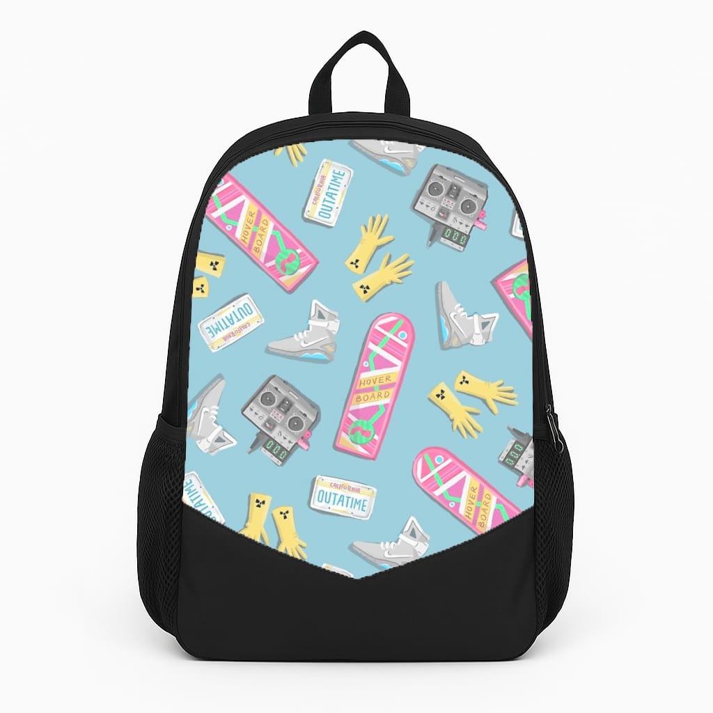 BTTF Pattern Large Backpack