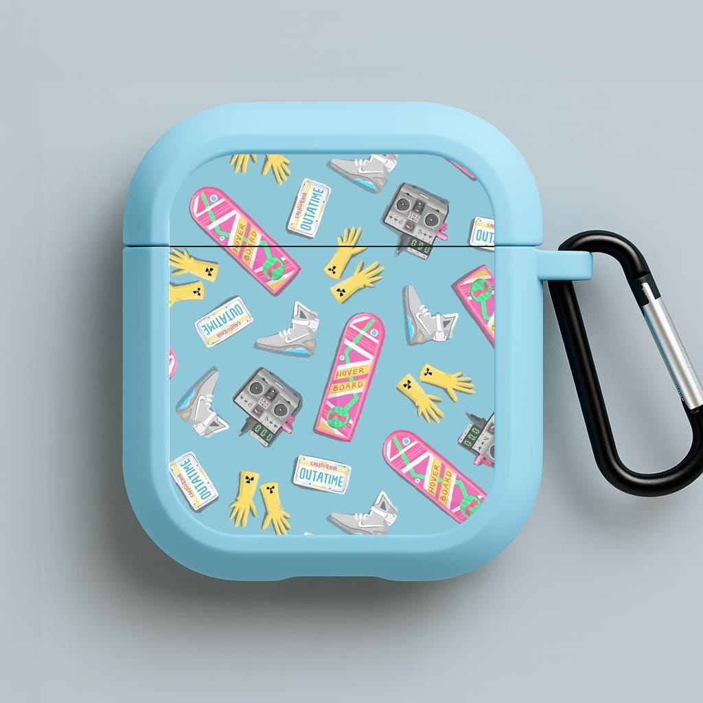 BTTF Pattern Blue AirPods Case