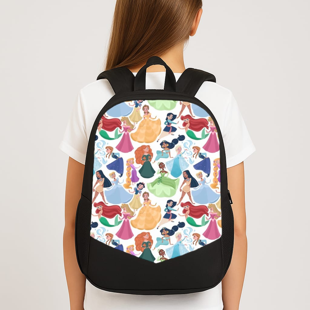 Fairytale Princess Pattern Large School Bag