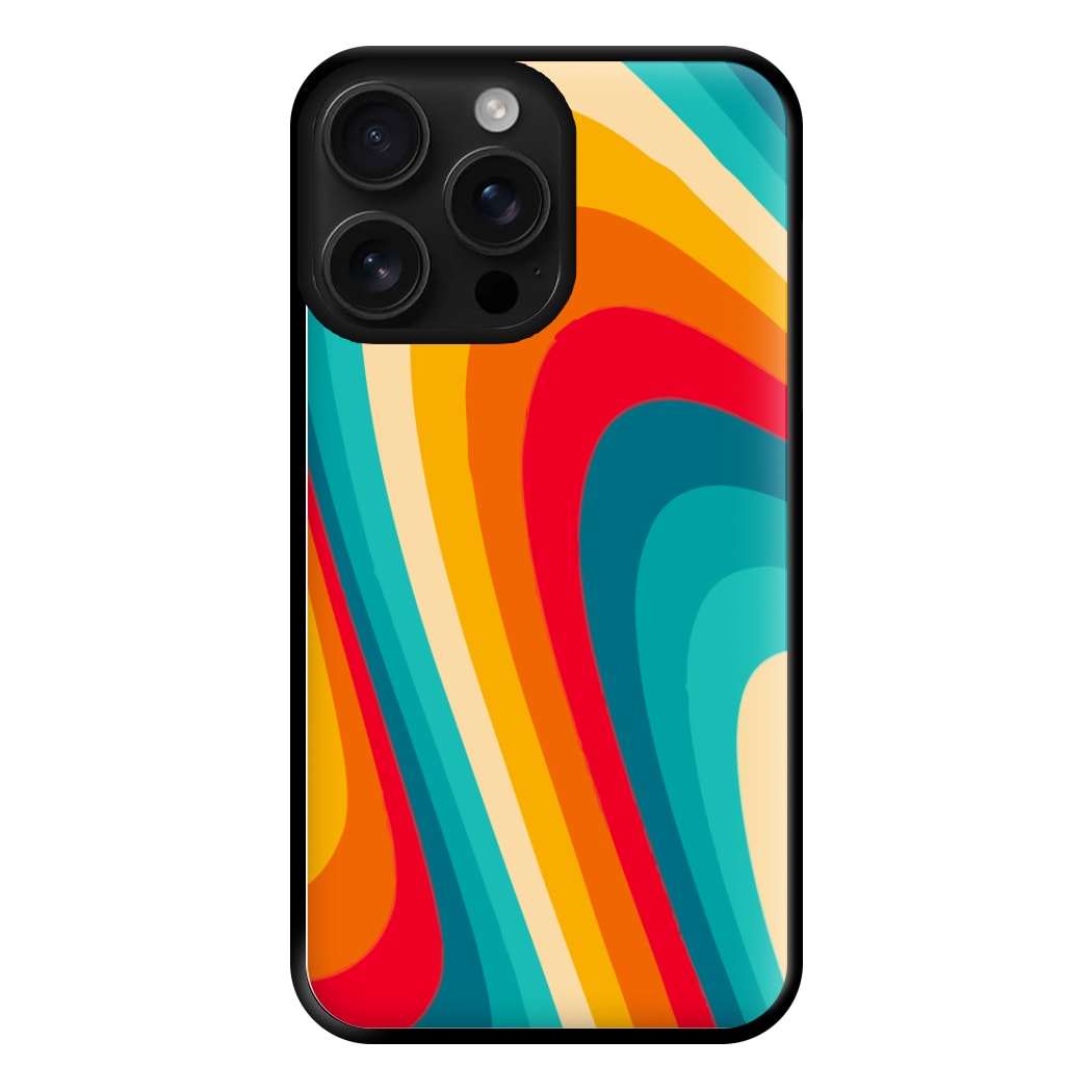 Rainbow Abstract Pattern Phone Case for iPhone 16 Pro Max