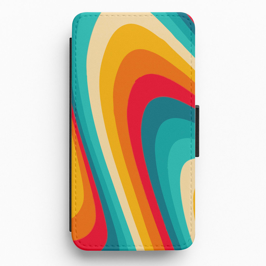 Rainbow Abstract Pattern Flip / Wallet Phone Case