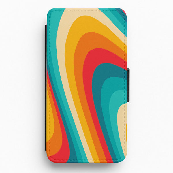 Rainbow Abstract Pattern Flip / Wallet Phone Case