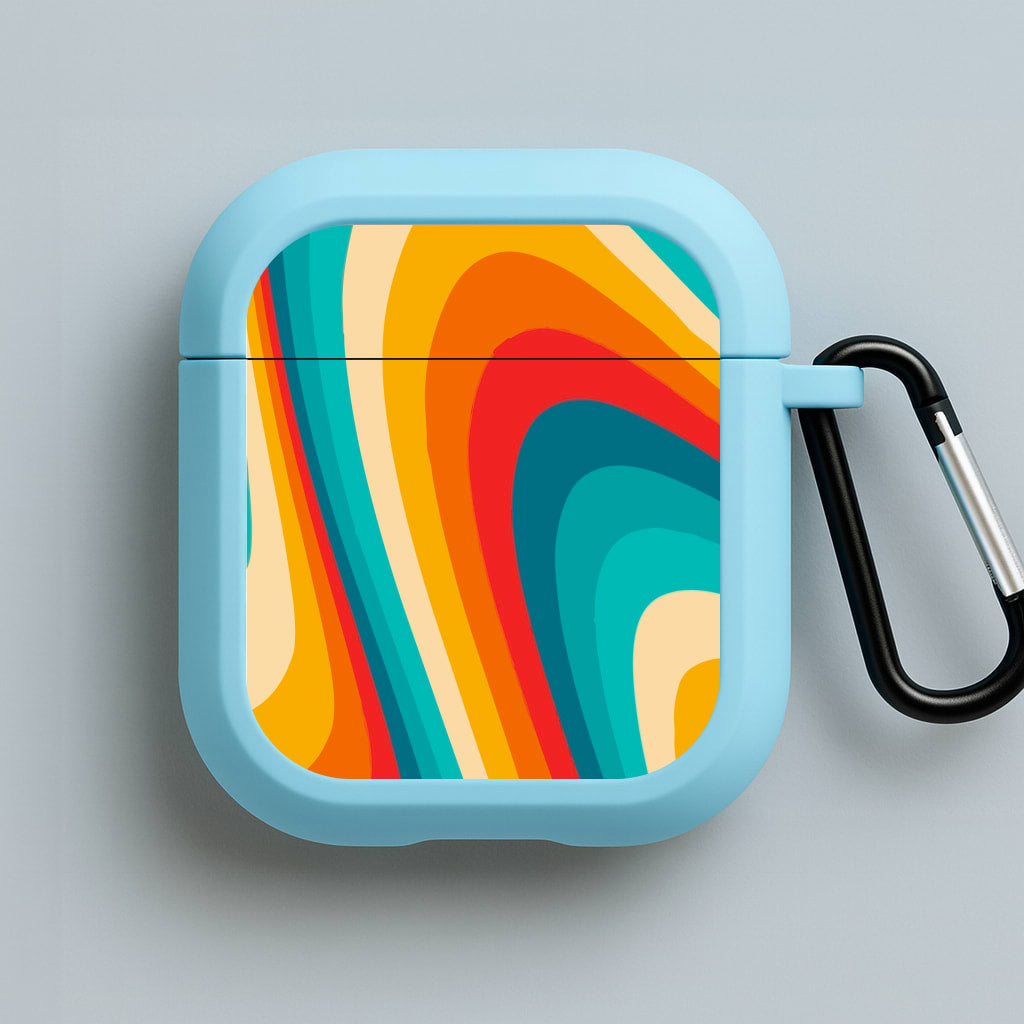 Rainbow Abstract Pattern Blue AirPods Case