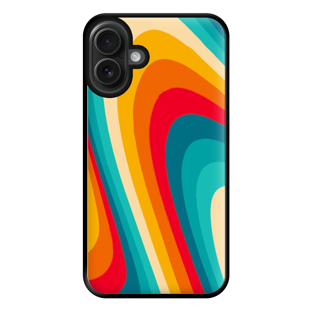 Rainbow Abstract Pattern Phone Case for iPhone 16 Plus