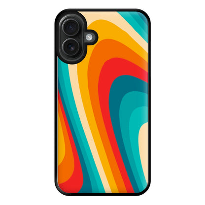 Rainbow Abstract Pattern Phone Case for iPhone 16 Plus