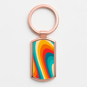 Rainbow Abstract Pattern Luxury Keyring 4