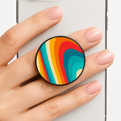 Rainbow Abstract Pattern Phone Grip