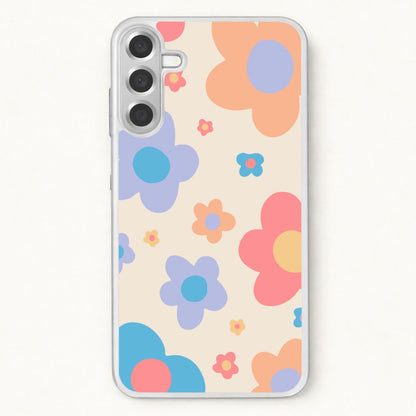 Playful Flower Pattern Phone Case for Galaxy A57