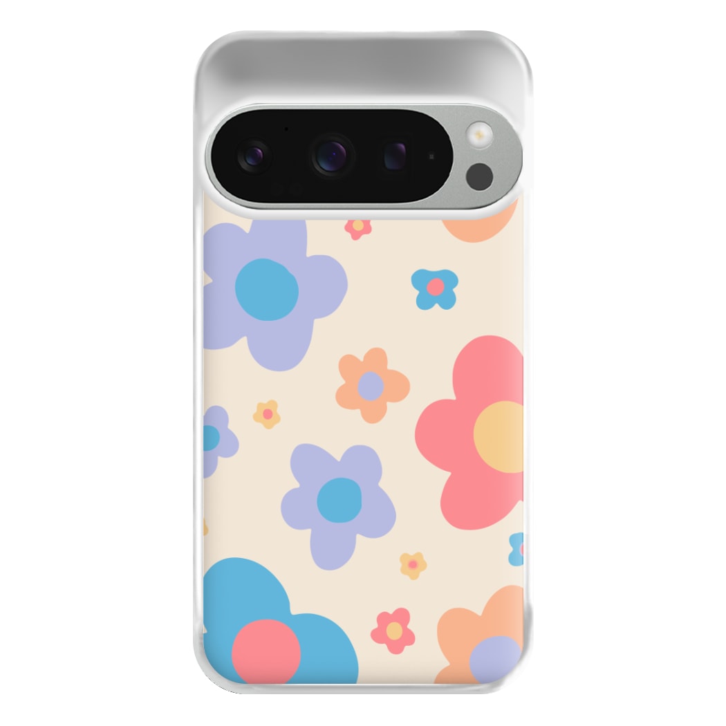 Playful Flower Pattern Phone Case for Google Pixel 9 Pro XL