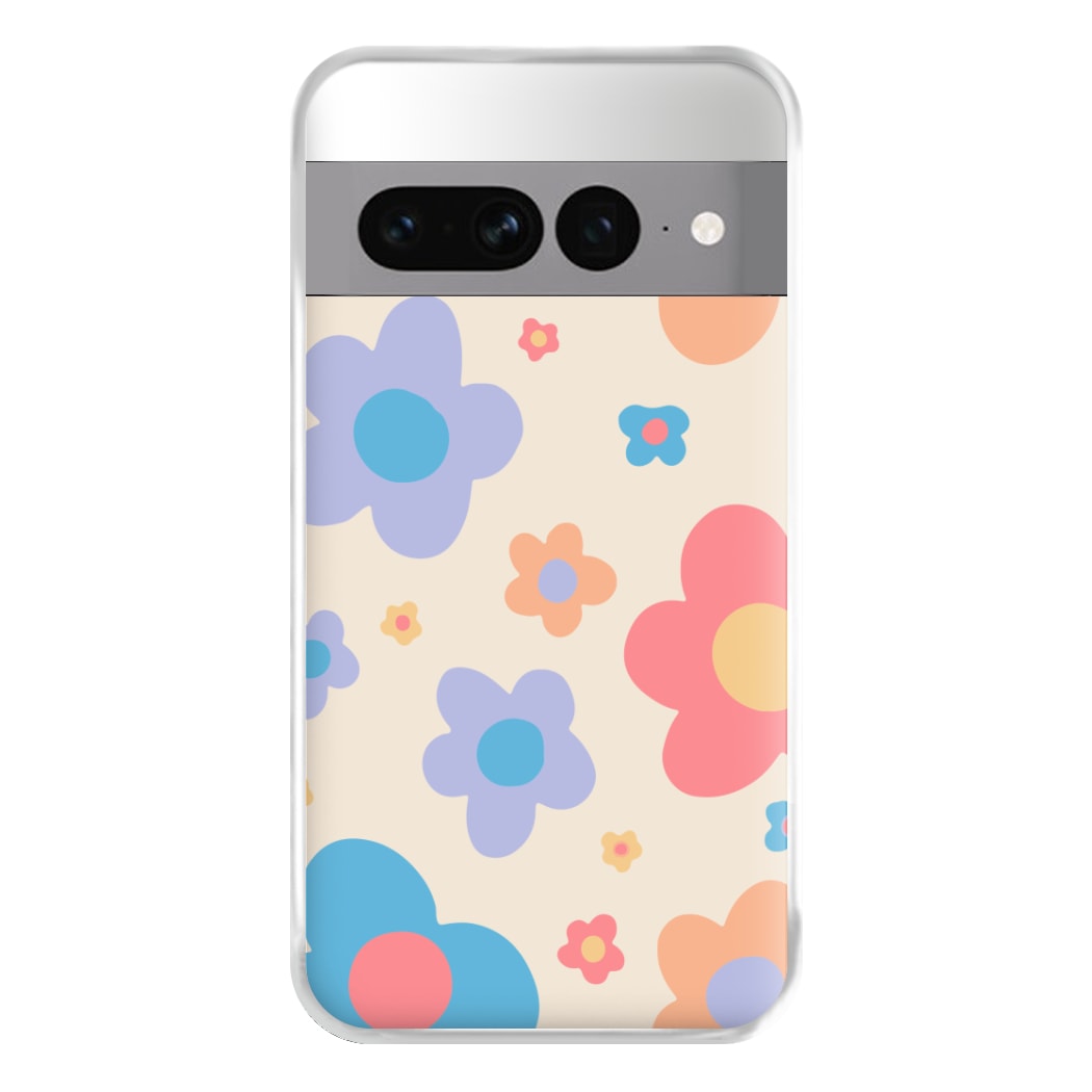 Playful Flower Pattern Phone Case for Google Pixel 7 Pro