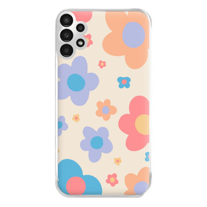 Playful Flower Pattern Phone Case for Galaxy A13