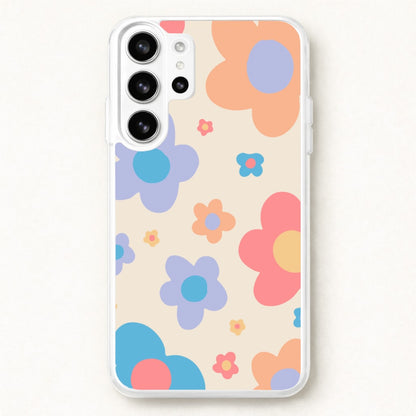 Playful Flower Pattern Phone Case for Galaxy S26 Ultra