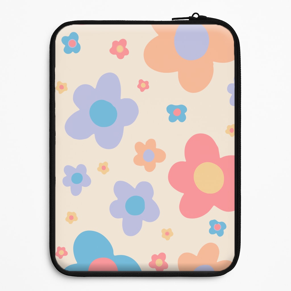 Playful Flower Pattern Laptop Sleeve