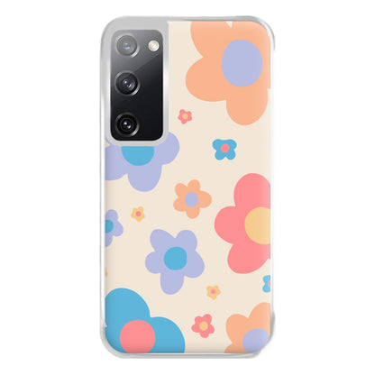 Playful Flower Pattern Phone Case for Galaxy S20