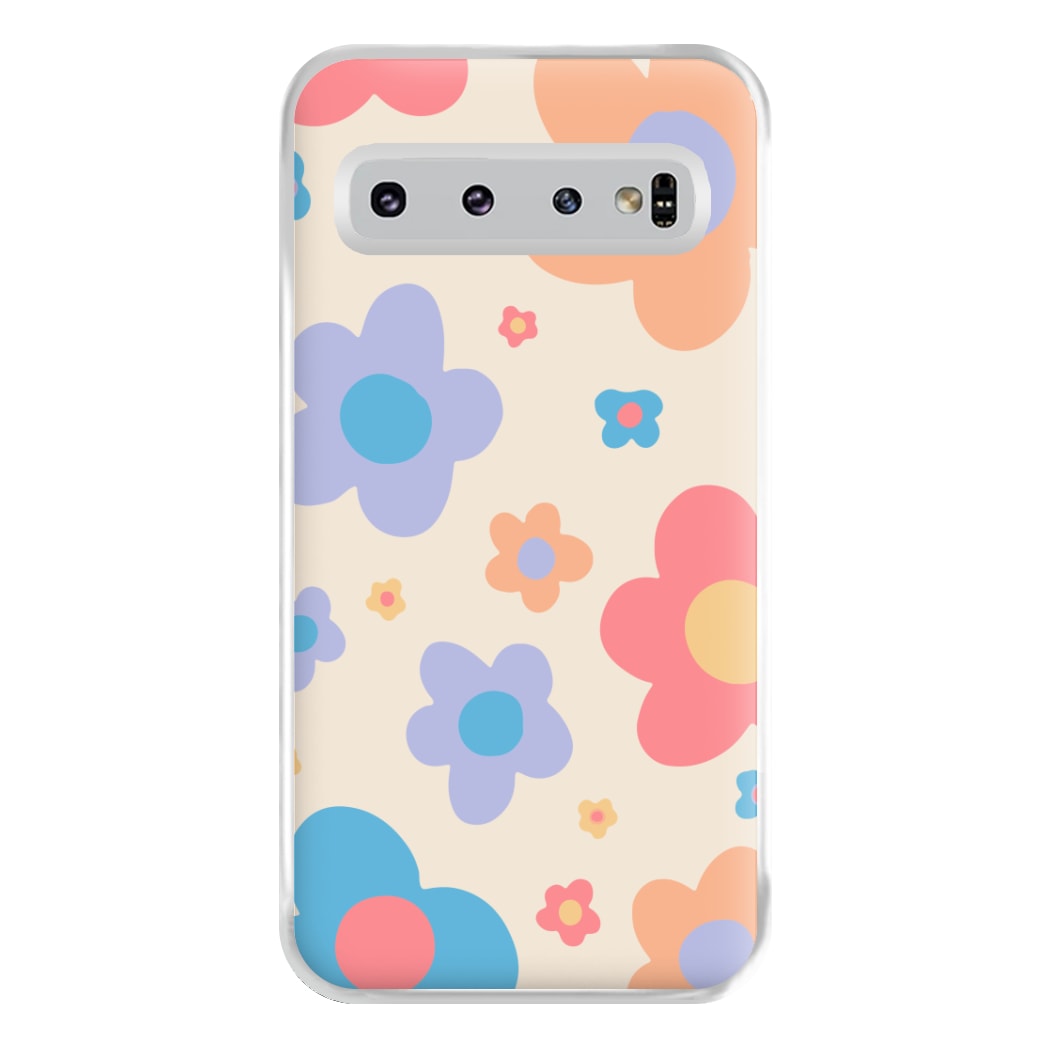 Playful Flower Pattern Phone Case for Galaxy S10 Plus