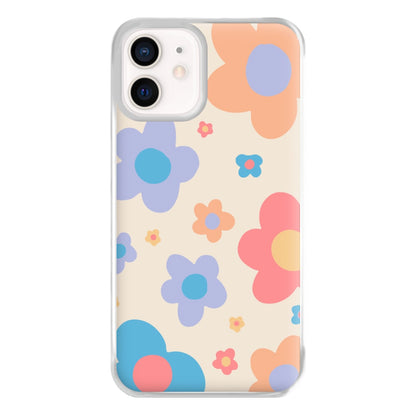 Playful Flower Pattern Phone Case for iPhone 13 Mini