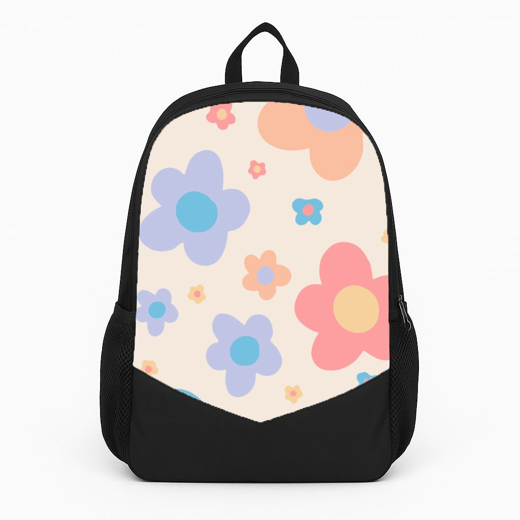 Playful Flower Pattern Backpack