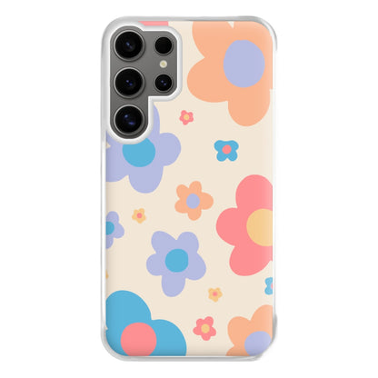 Playful Flower Pattern Phone Case for Galaxy S24 Ultra