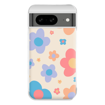 Playful Flower Pattern Phone Case for Google Pixel 8