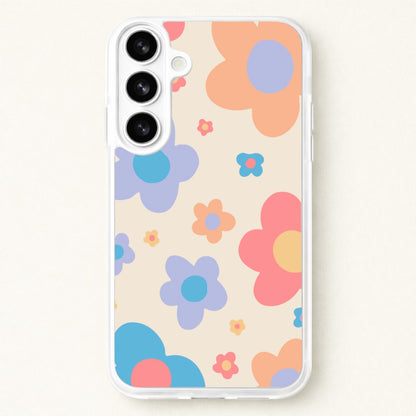 Playful Flower Pattern Phone Case for Galaxy S26
