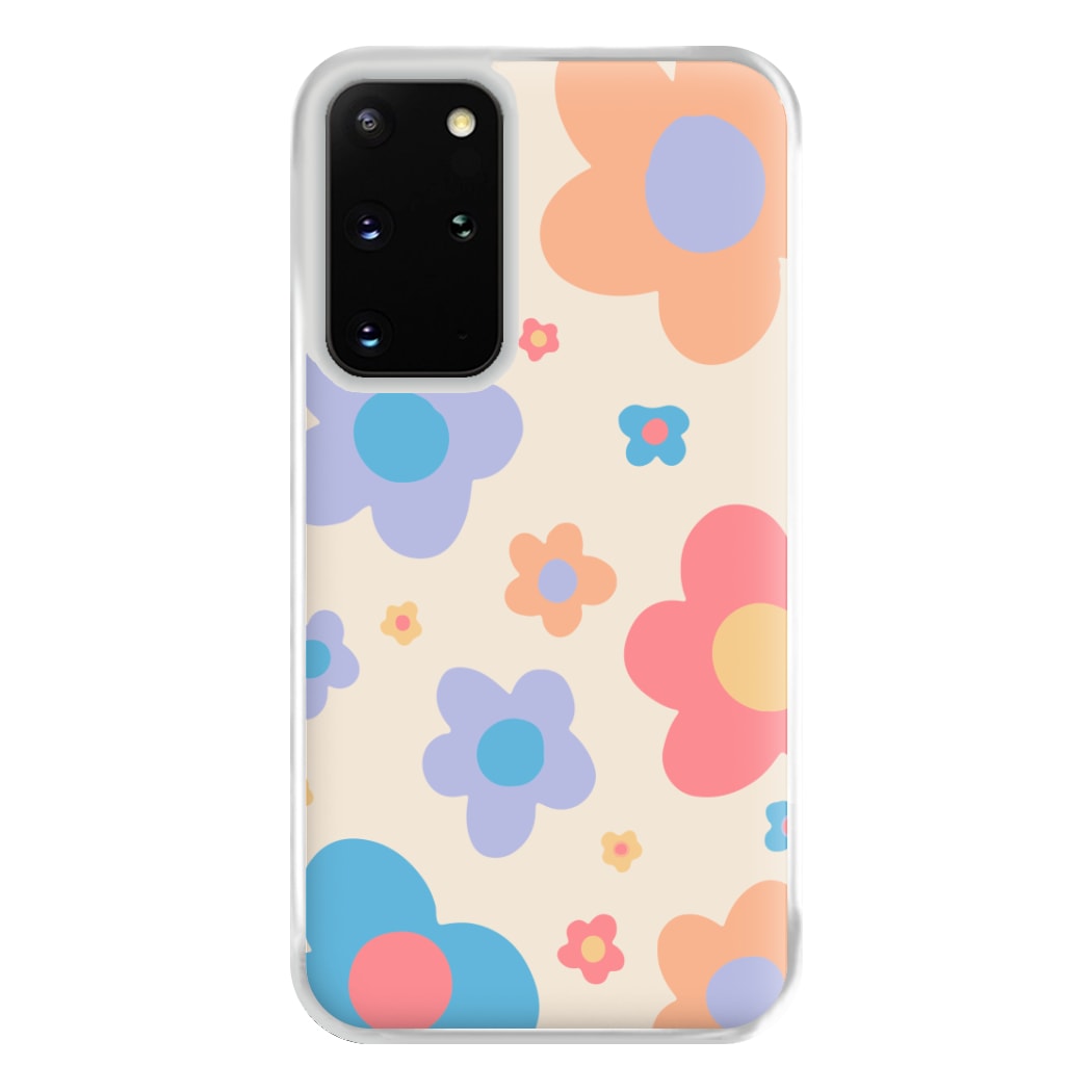 Playful Flower Pattern Phone Case for Galaxy S20 Plus