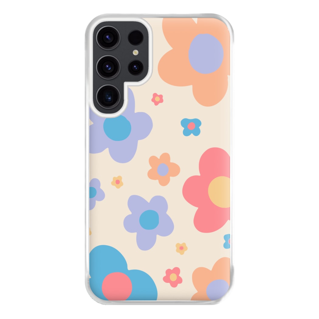 Playful Flower Pattern Phone Case for Galaxy S23 Ultra