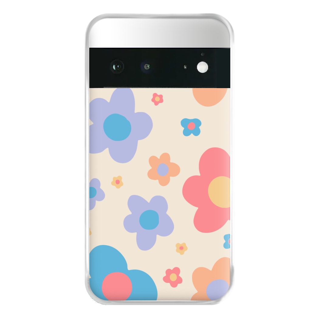 Playful Flower Pattern Phone Case for Google Pixel 6a