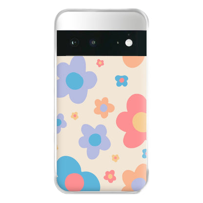 Playful Flower Pattern Phone Case for Google Pixel 6a