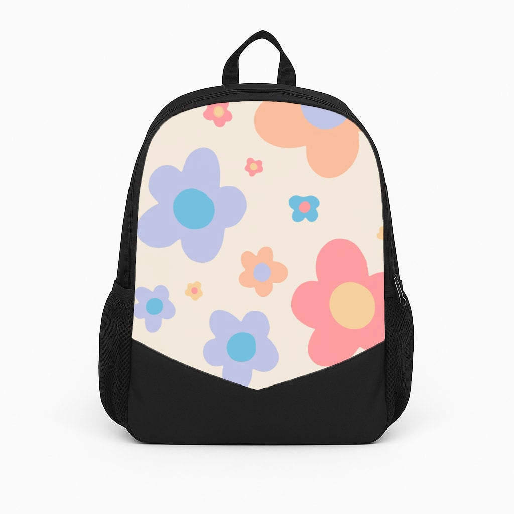 Playful Flower Pattern Backpack