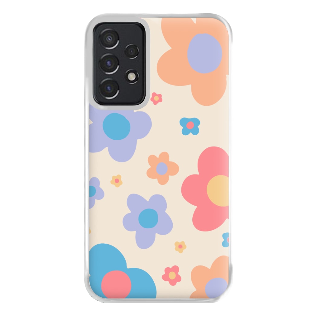 Playful Flower Pattern Phone Case for Galaxy A52 / A52s