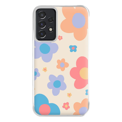 Playful Flower Pattern Phone Case for Galaxy A52 / A52s