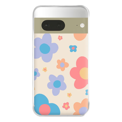 Playful Flower Pattern Phone Case for Google Pixel 7a