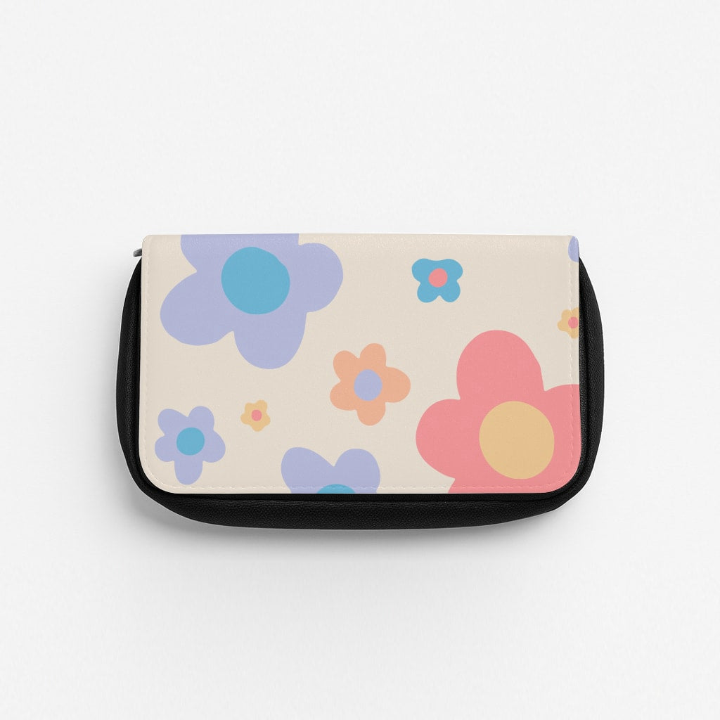 Playful Flower Pattern Pencil Case