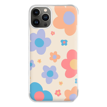 Playful Flower Pattern Phone Case for iPhone 13