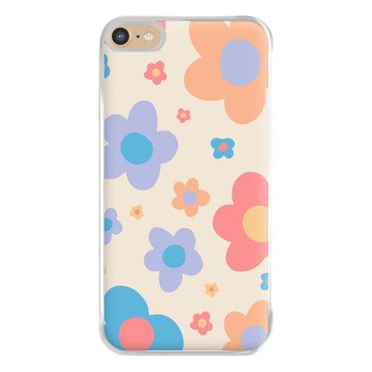 Playful Flower Pattern Phone Case for iPhone 6 Plus / 7 Plus / 8 Plus