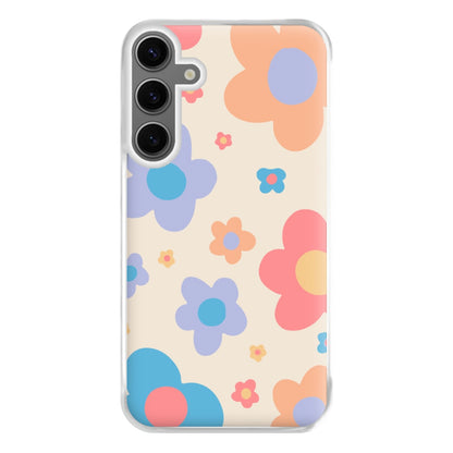 Playful Flower Pattern Phone Case for Galaxy S24FE