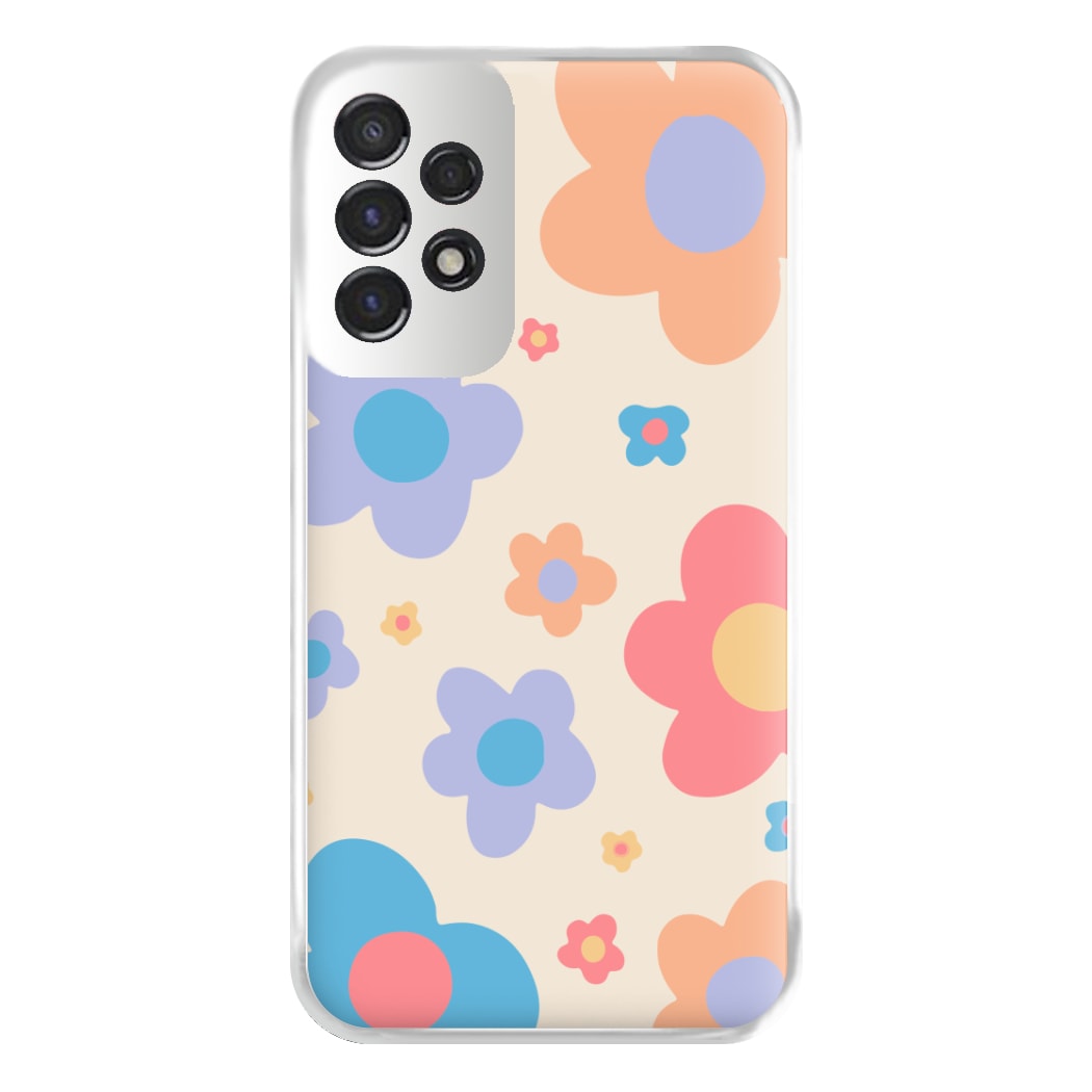 Playful Flower Pattern Phone Case for Galaxy A53