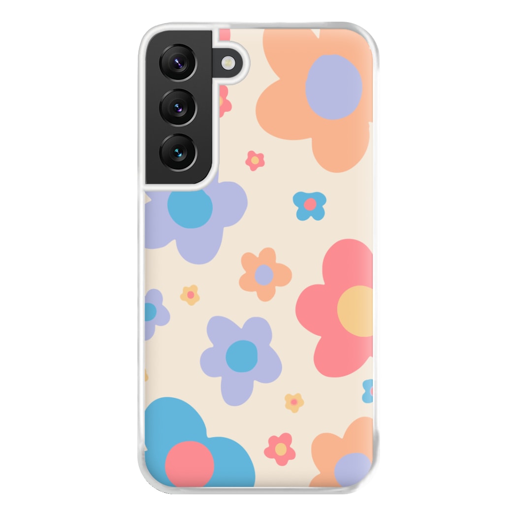 Playful Flower Pattern Phone Case for Galaxy S22 Plus