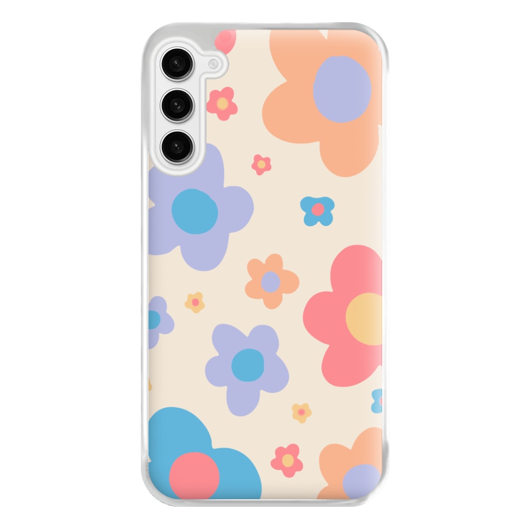 Playful Flower Pattern Phone Case for Galaxy S23FE