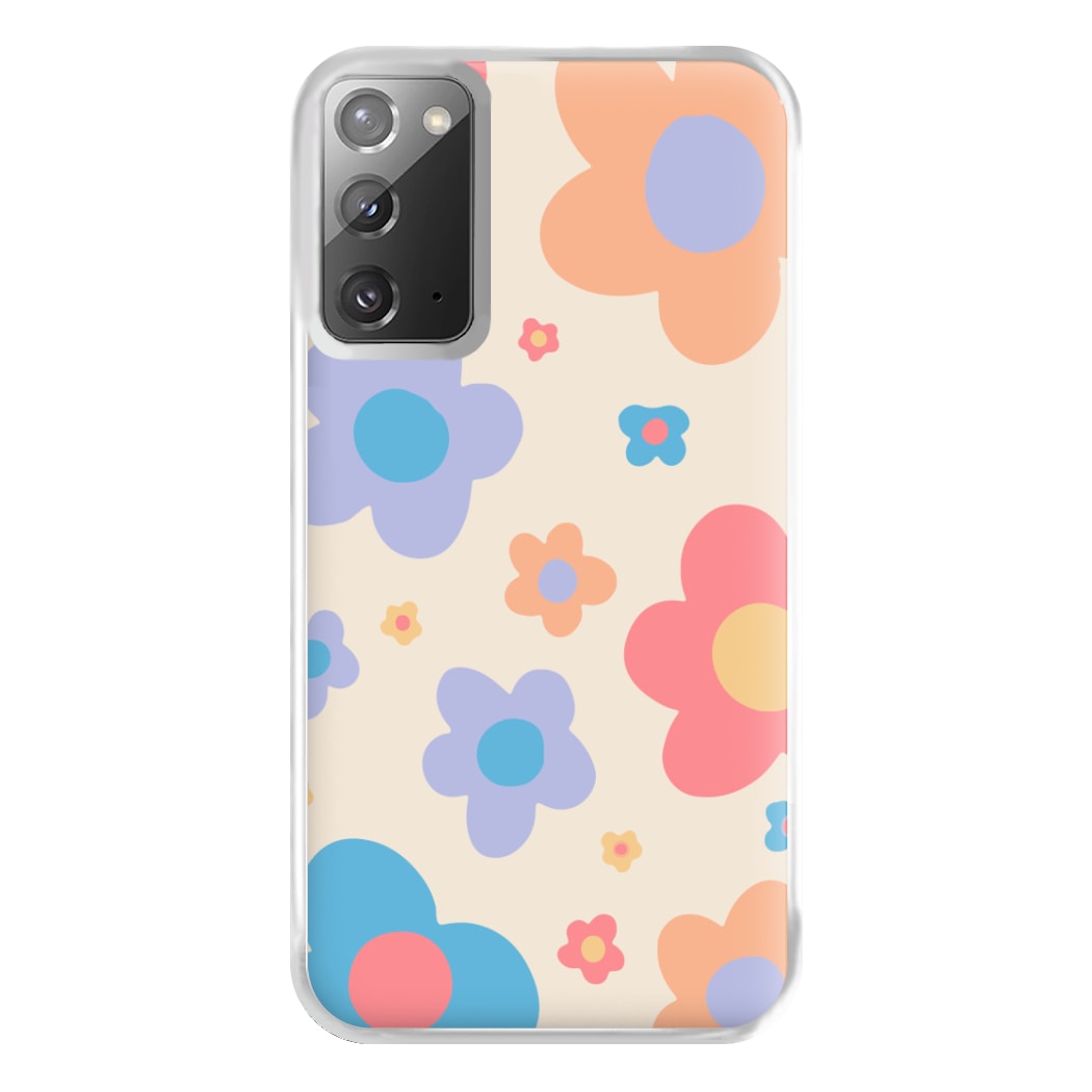 Playful Flower Pattern Phone Case for Galaxy Note 20 Ultra