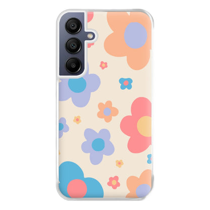 Playful Flower Pattern Phone Case for Galaxy A16