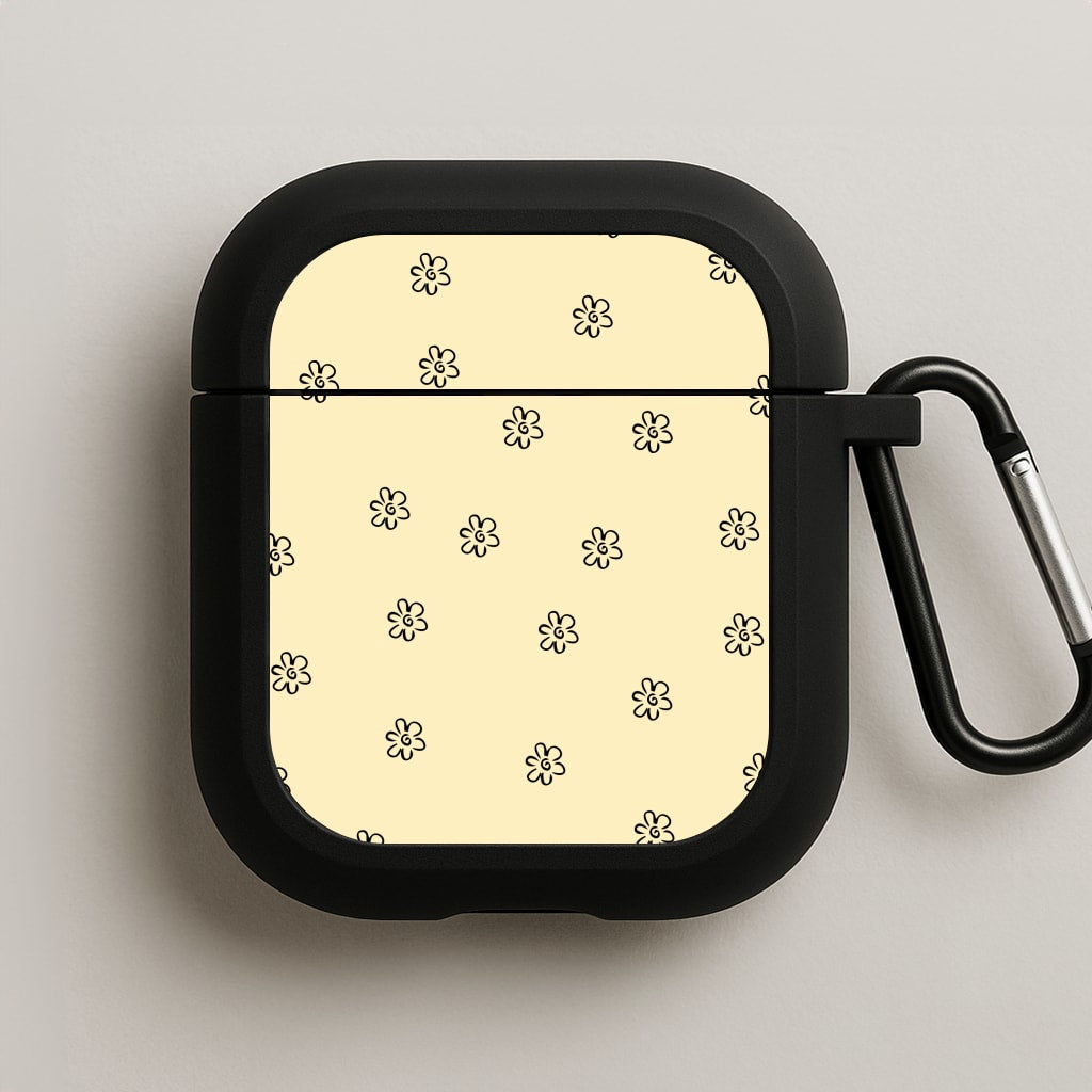 Detail Flower Pattern - Yellow AirPods Case
