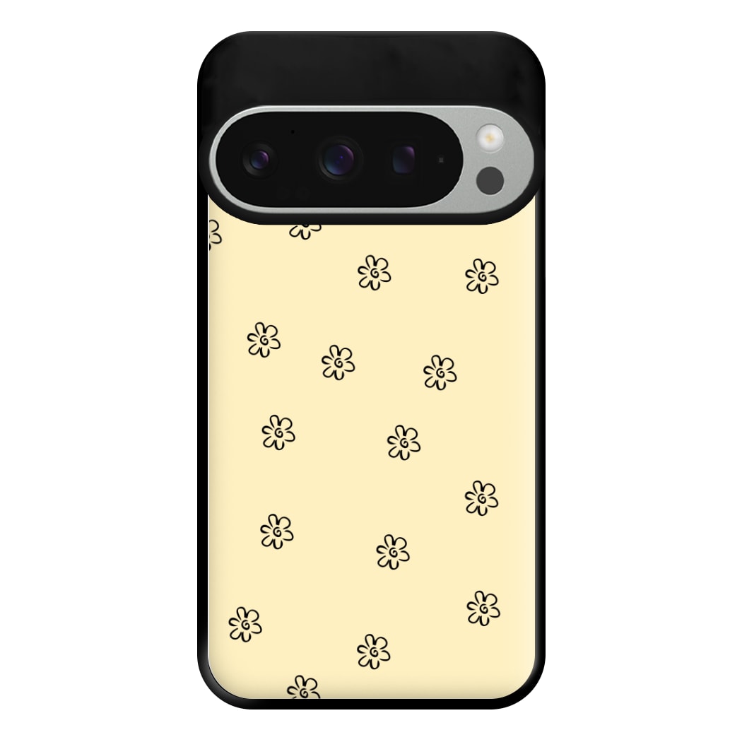 Detail Flower Pattern - Yellow Phone Case for Google Pixel 9 Pro XL