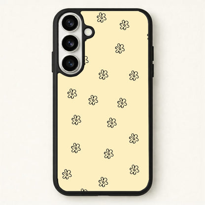 Detail Flower Pattern - Yellow Phone Case for Galaxy S26 Plus