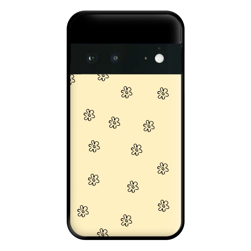 Detail Flower Pattern - Yellow Phone Case for Google Pixel 6a