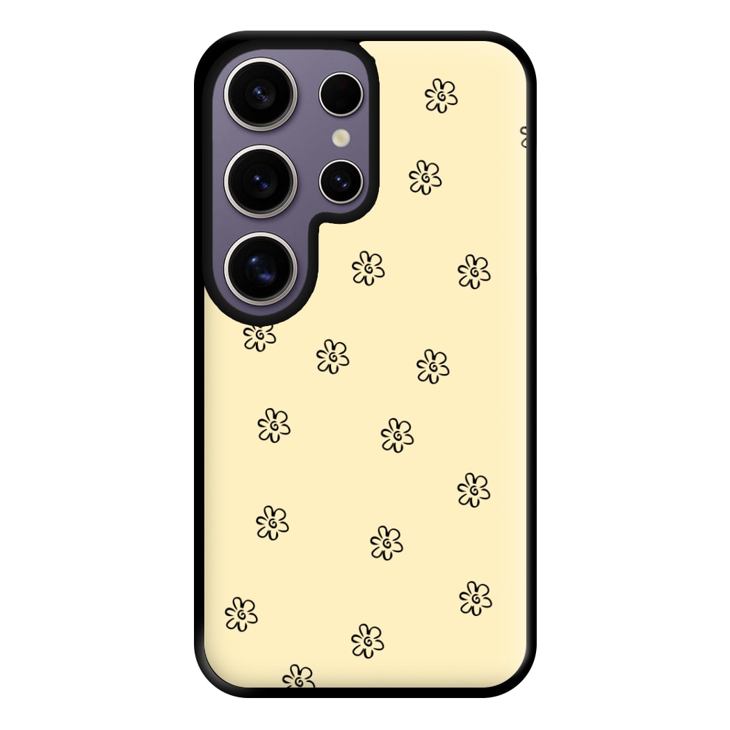 Detail Flower Pattern - Yellow Phone Case for Galaxy S25 Ultra