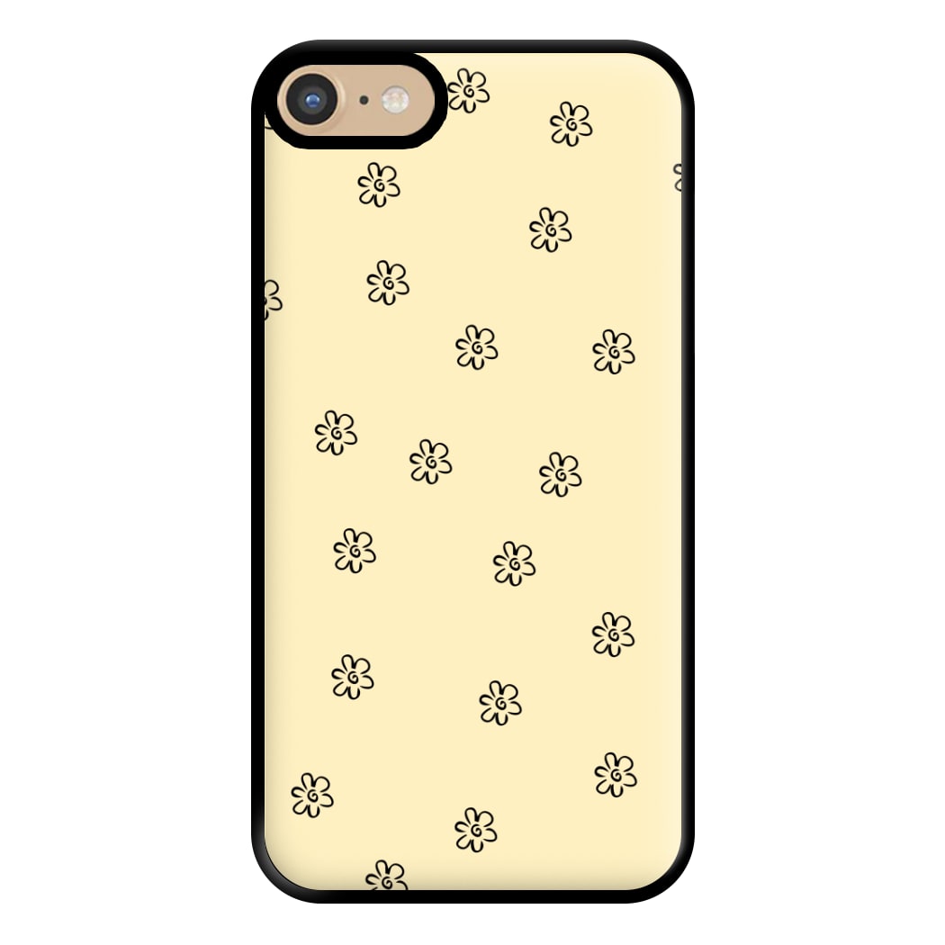 Detail Flower Pattern - Yellow Phone Case for iPhone 6 / 7 / 8 / SE